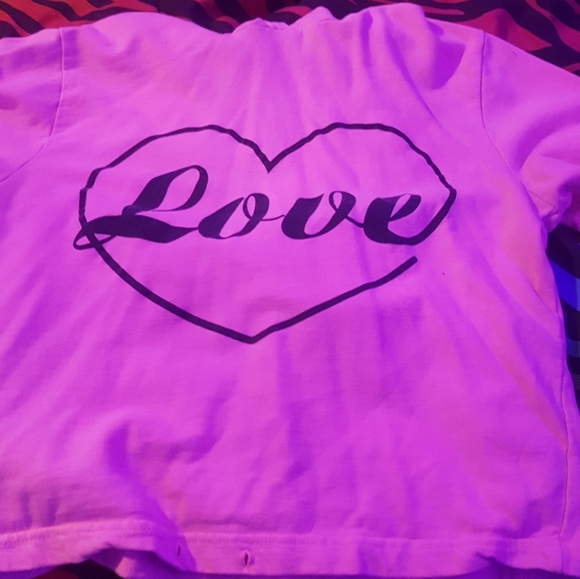 Groped hoodie pink says love - Picture 1 of 1